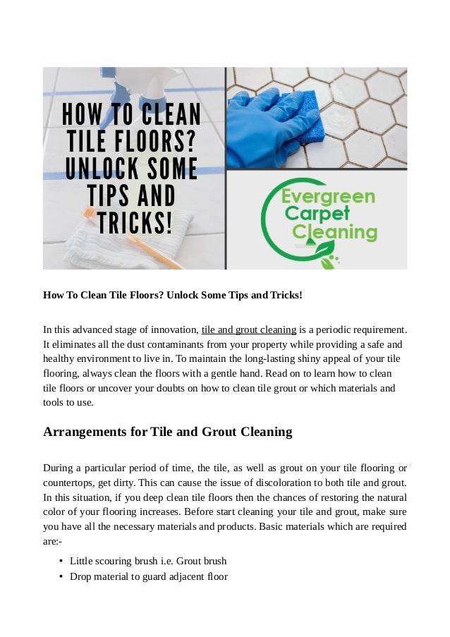 How To Clean Tile Floors Unlock Some Tips And Tricks