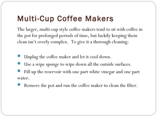 How to clean your coffee maker properly