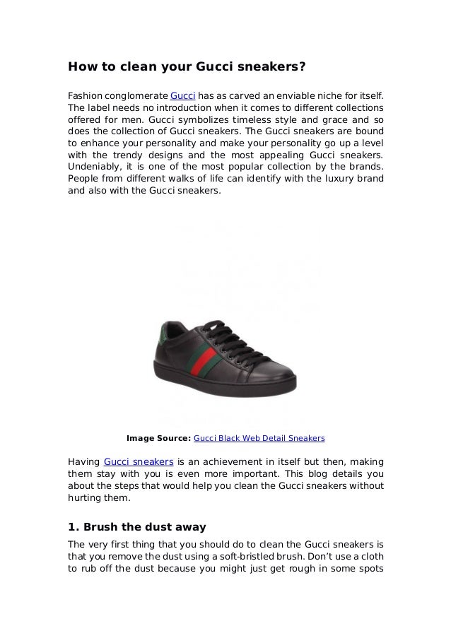 How to clean your gucci sneakers