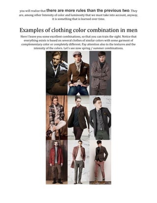 How to combine colors in men's clothing | PDF