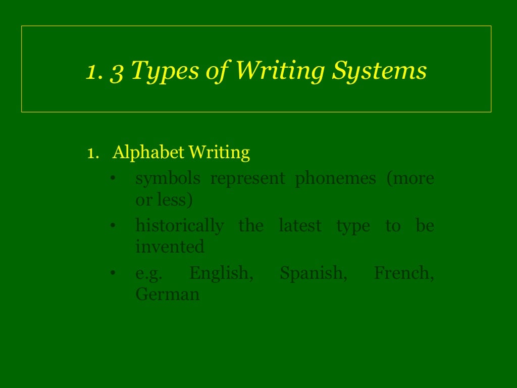 How to compare 2 writing systems
