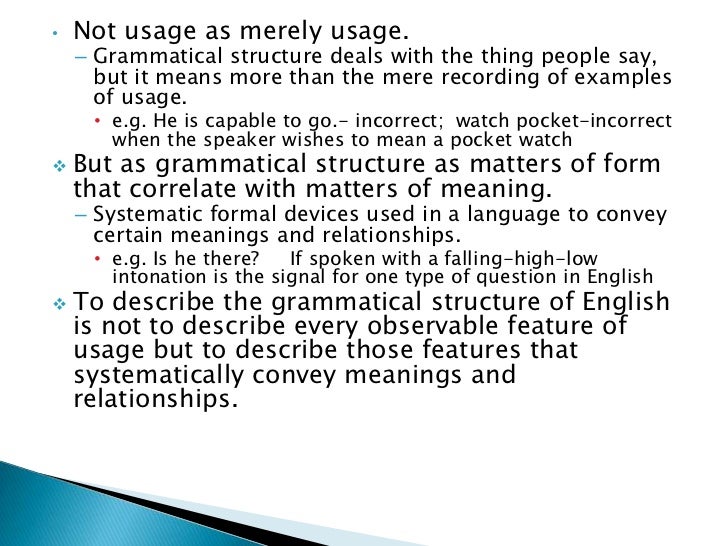 How to compare two grammatical structures