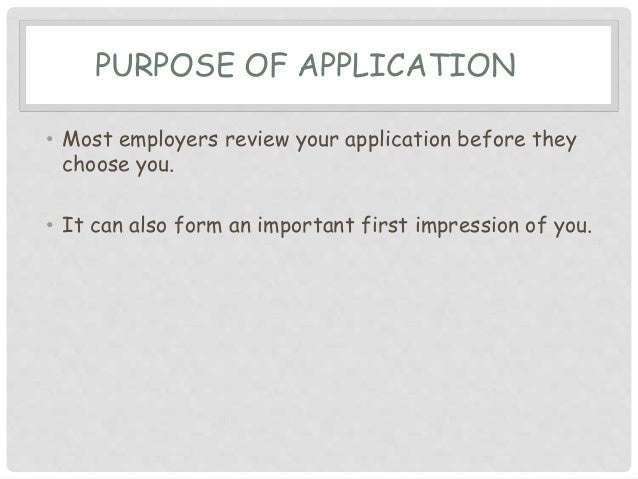How to complete a job application