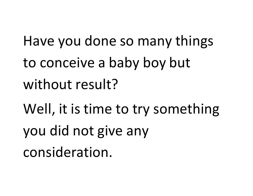How to Conceive a Baby Boy An Incredibly Fast and