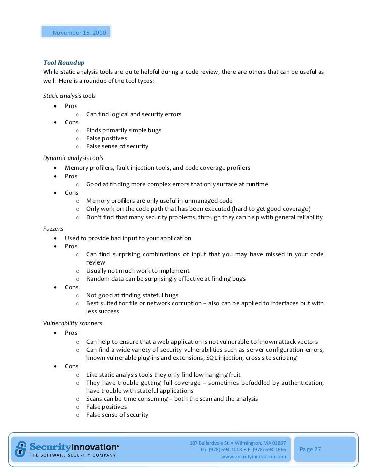 White Paper How to conduct a code review effective techniques for