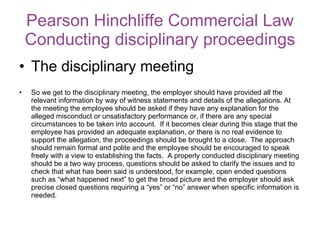 How to Conduct a Disciplinary Hearing. Referencing the ACAS Code of ...