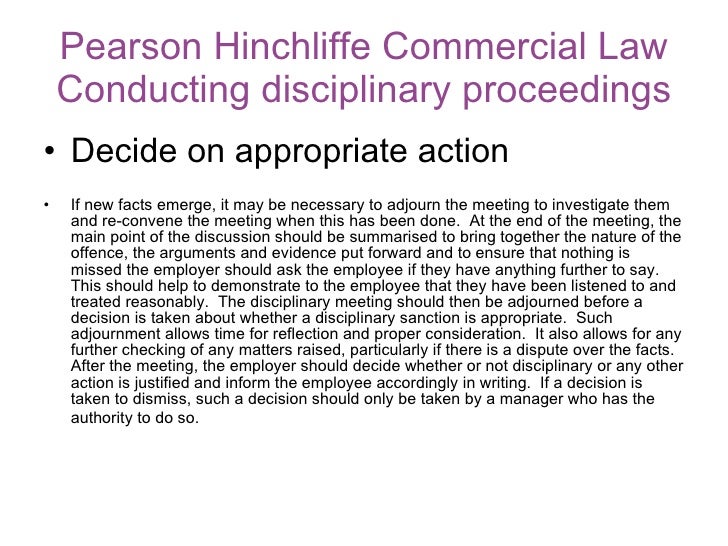 How to Conduct a Disciplinary Hearing. Referencing the ACAS Code of C…