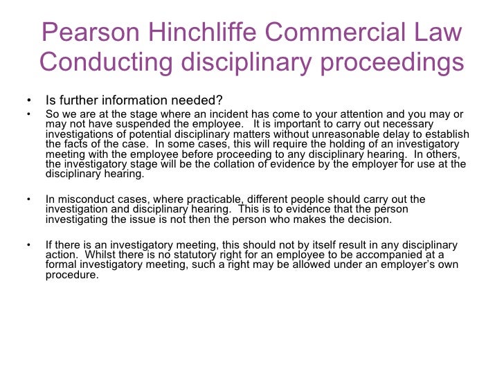 How to Conduct a Disciplinary Hearing. Referencing the ACAS Code of C…
