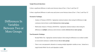 How to Conduct and Interpret Tests of Differences | PPTX