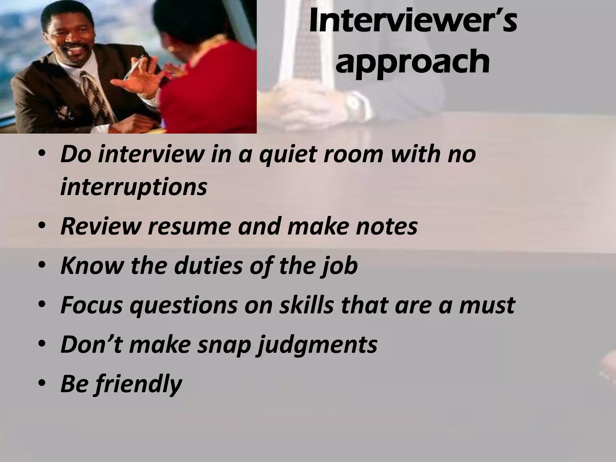 How to conduct an interview | PDF