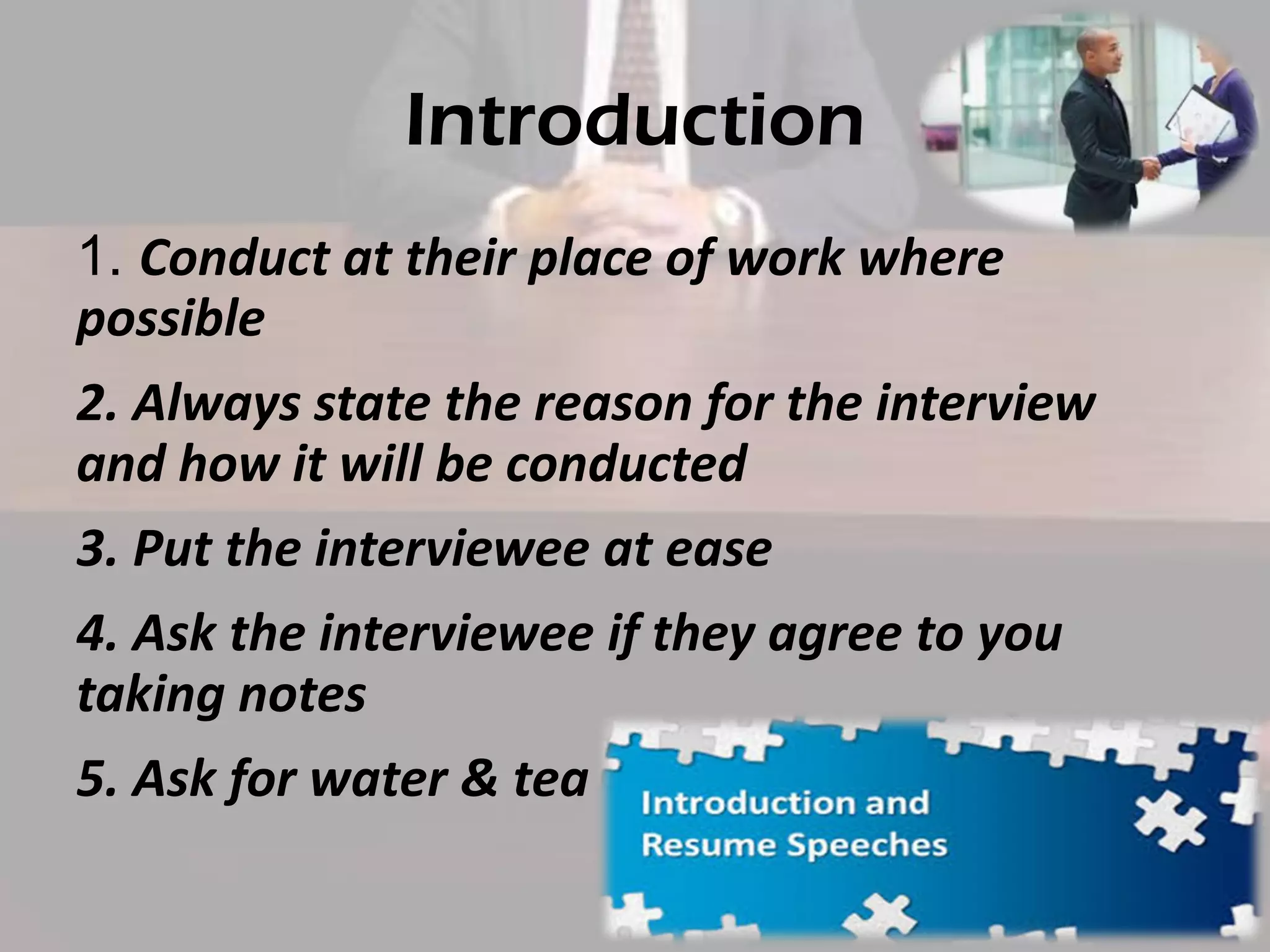 How to conduct an interview | PDF