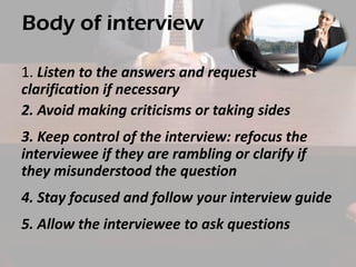 How to conduct an interview | PDF
