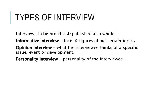 informative interview