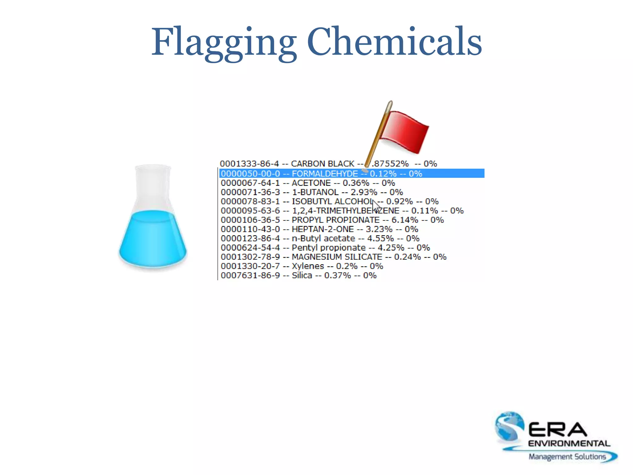 Flagging Chemicals
 