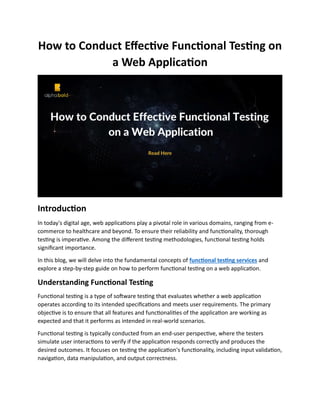 How to Conduct Effective Functional Testing on a Web Application.pdf