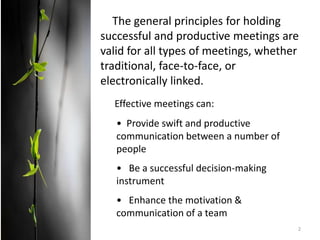 How to conduct effective meetings | PPTX
