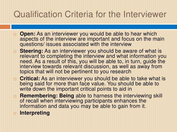 How to conduct qualitative interviews