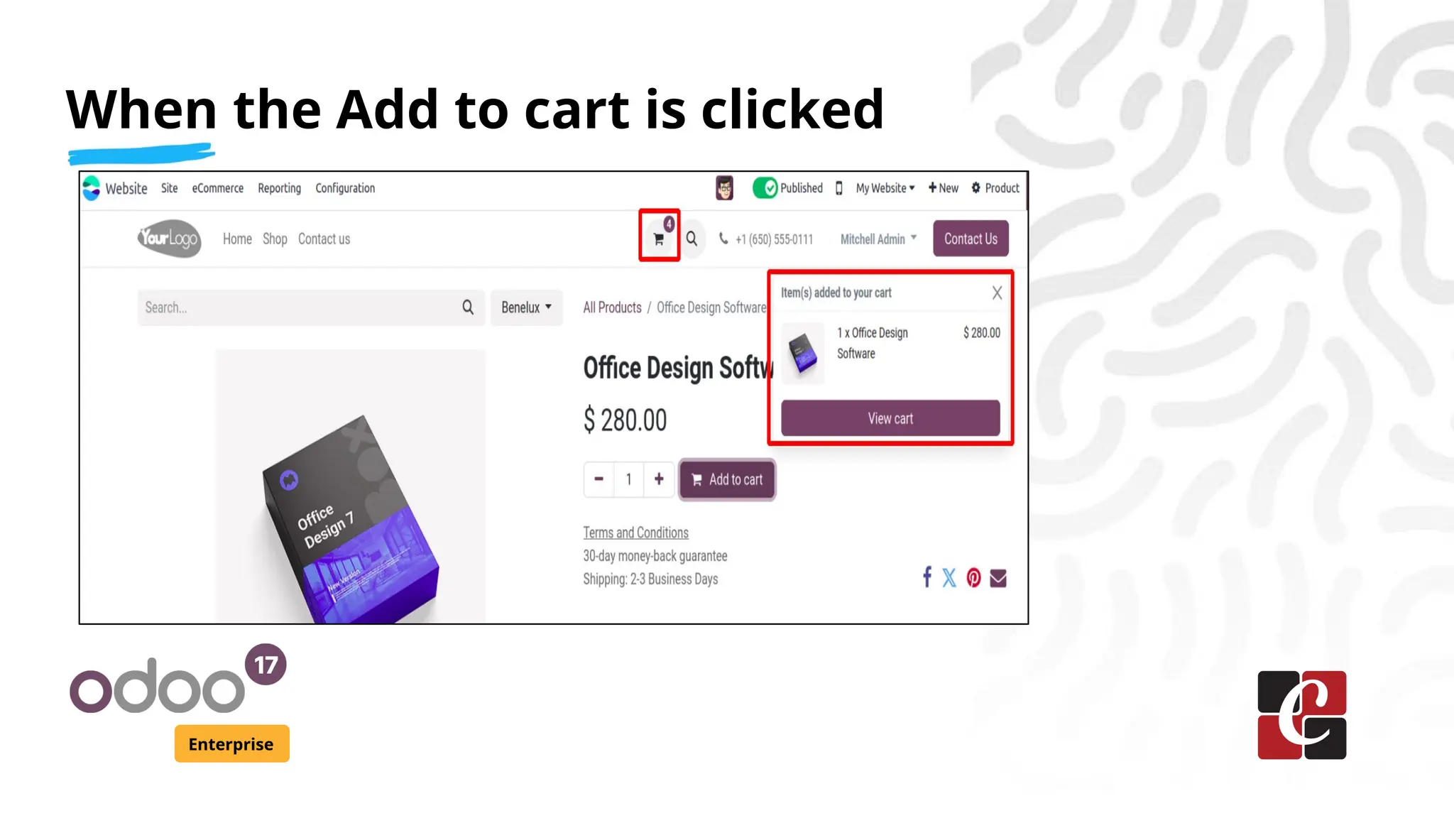 Enterprise
When the Add to cart is clicked
 