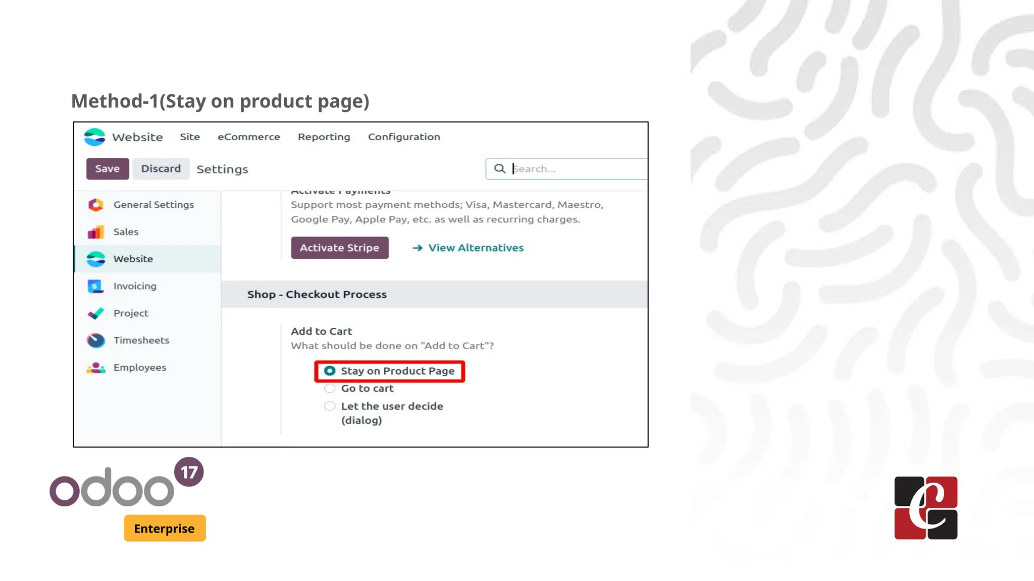 Enterprise
Method-1(Stay on product page)
 