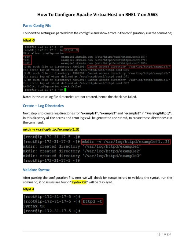 Configure apache