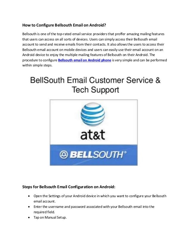 How to Configure Bellsouth Email on Android