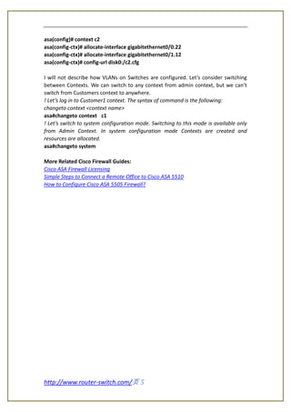 How to configure cisco asa virtual firewall | DOCX