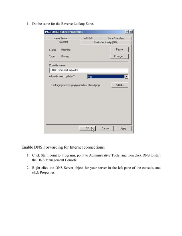 How to configure dns server(2) | DOC