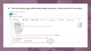 ❖ Then from product page, setting newly created account as income account for that product.
 