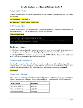 How To Configure Nginx Load Balancer on CentOS 7 | PDF