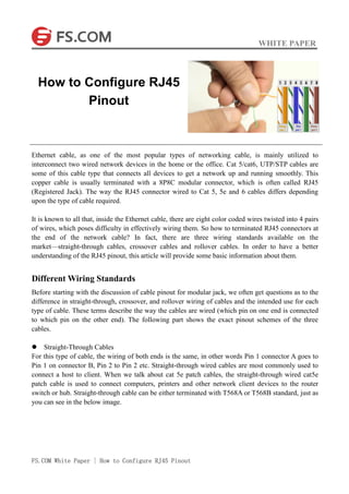 How to configure rj45 pinout | PDF