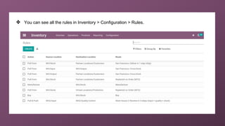 ❖ You can see all the rules in Inventory > Configuration > Rules.
 