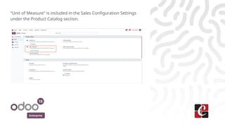 Enterprise
"Unit of Measure" is included in the Sales Configuration Settings
under the Product Catalog section.
 