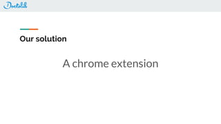 A chrome extension
Our solution
 
