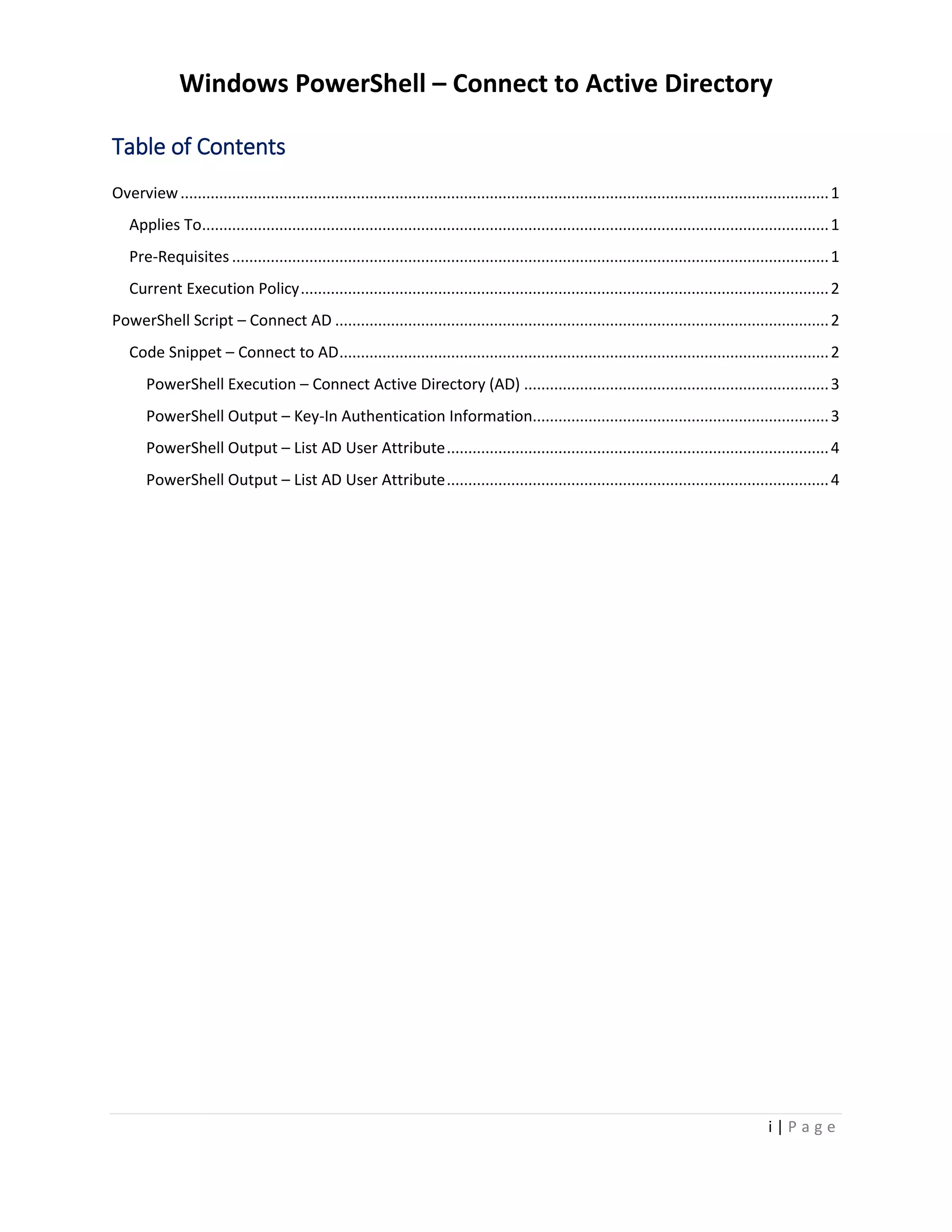 How To Connect To Active Directory PowerShell | PDF