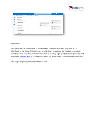 Connect Azure Data Factory (ADF) With Azure DevOps | PDF