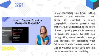 How to Connect Cricut to Computer Bluetooth? | PDF