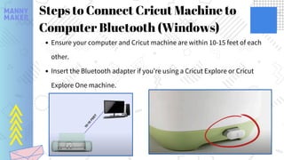 How to Connect Cricut to Computer Bluetooth? | PDF