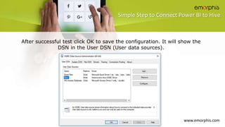 How to Connect Microsoft Power BI with Hive? | PPT