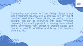 How to Connect Printer to Cricut Design Space? | PDF