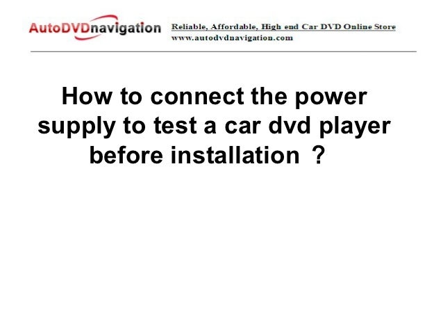 how to install a dvd player in a car