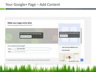 Your Google+ Page – Add Content
 