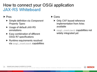 How to connect your OSGi application - Dirk Fauth (Bosch) Slide 25