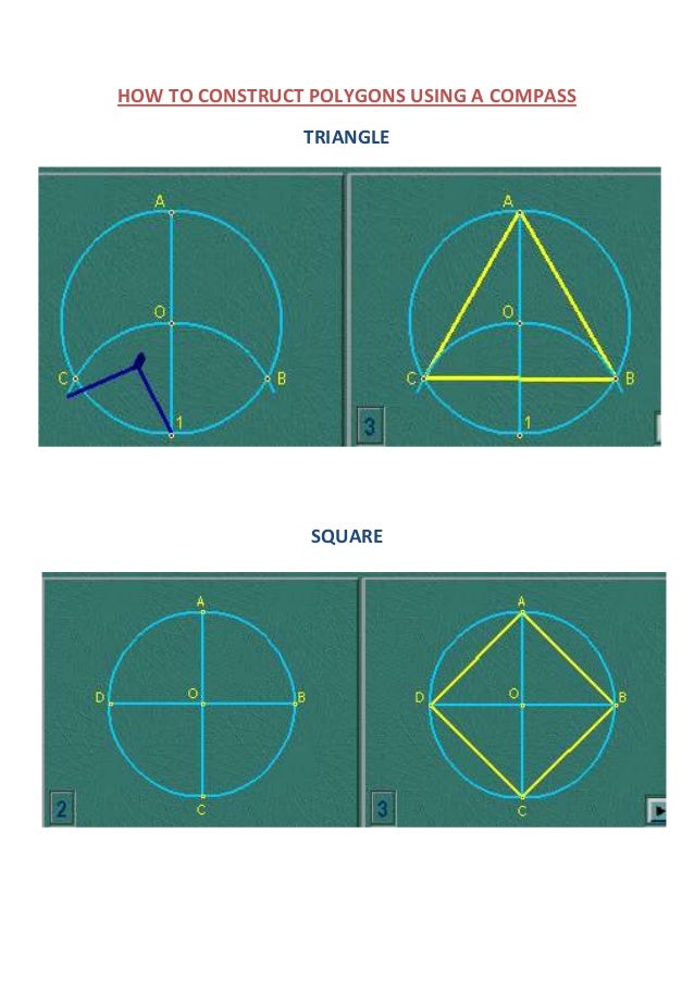 How to construct polygons using a compass