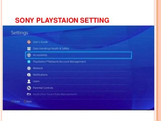 SONY PLAYSTAION SETTING