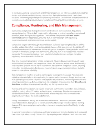 Strategies for Maintaining Cleanroom Operations During Construction | DOCX