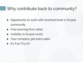 How to contribute back to Drupal