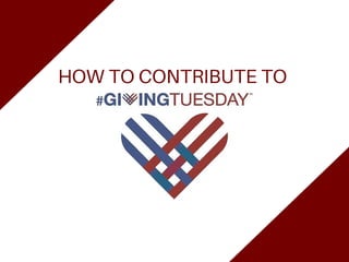 HOW TO CONTRIBUTE TO
 