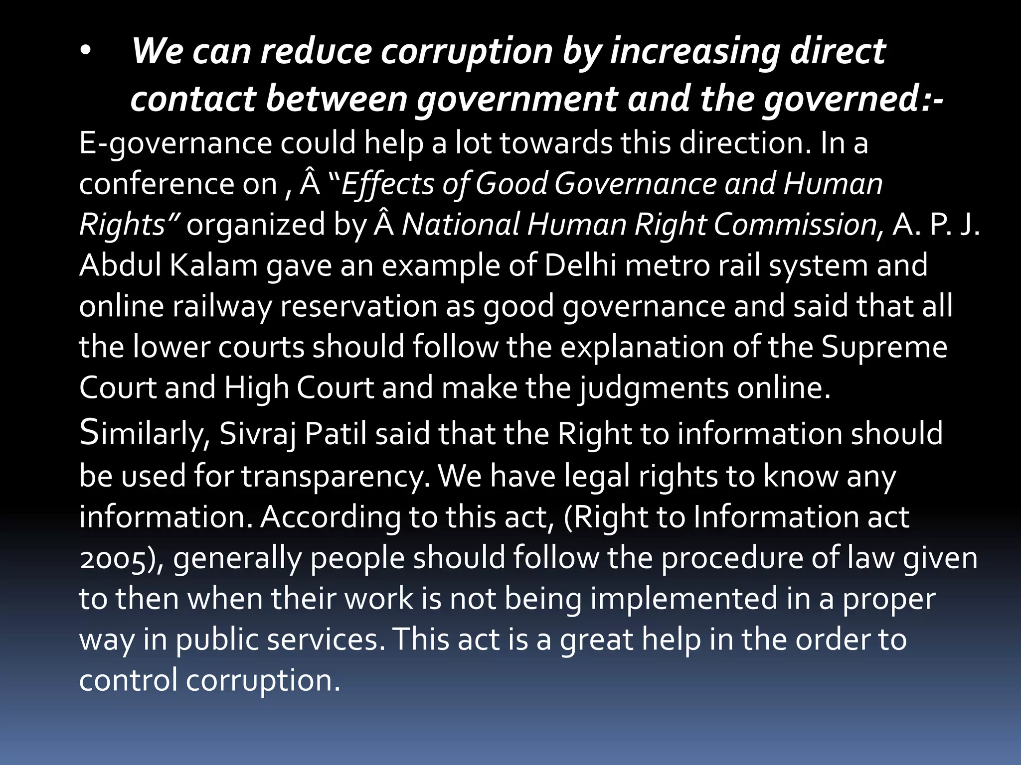 How to control corruption ppt