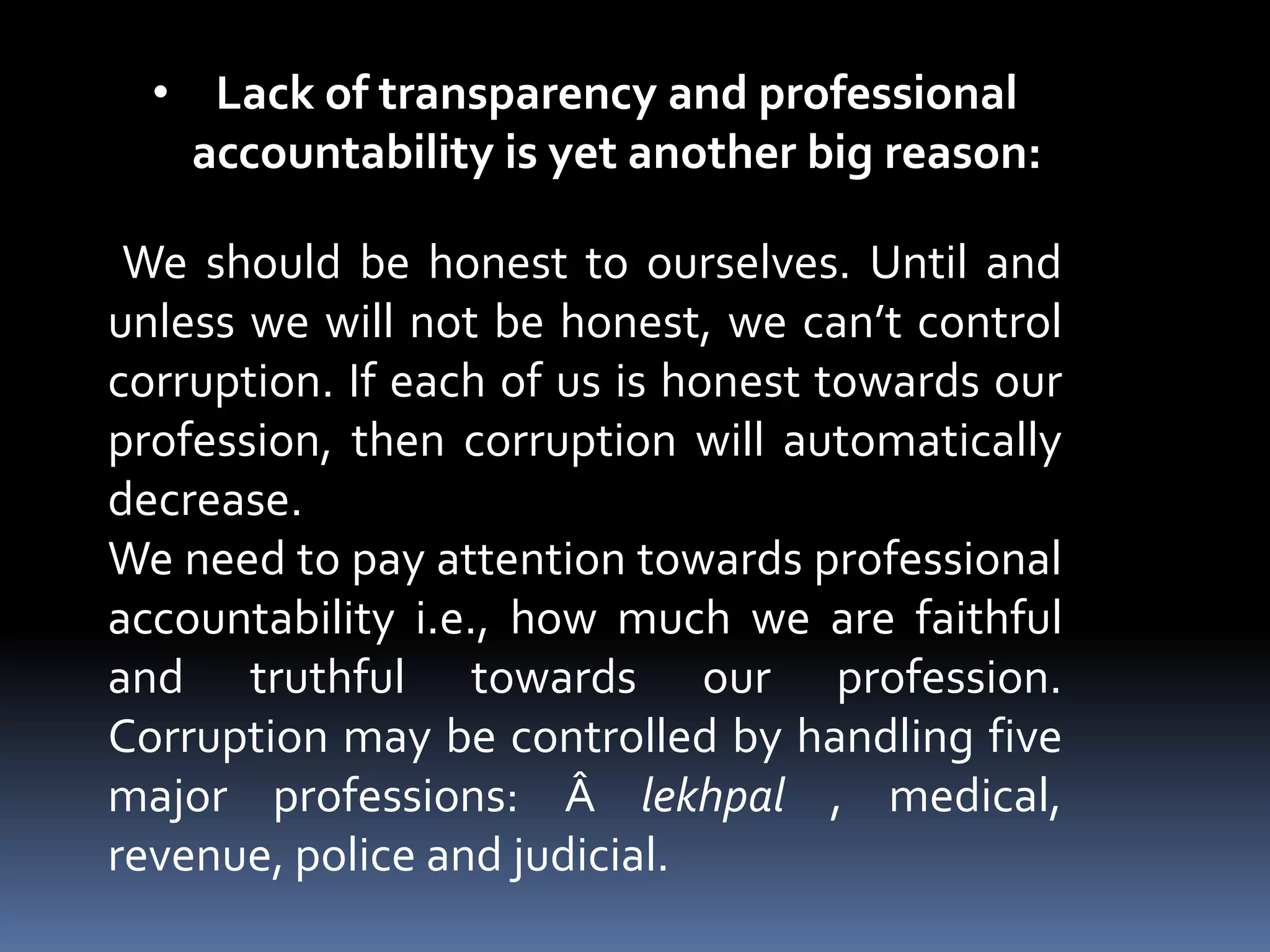 How to control corruption ppt