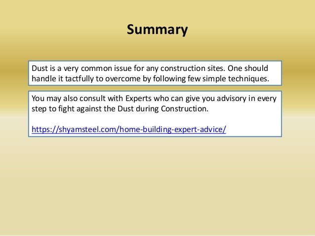 How to Control Dust at Construction Sites | PPTX